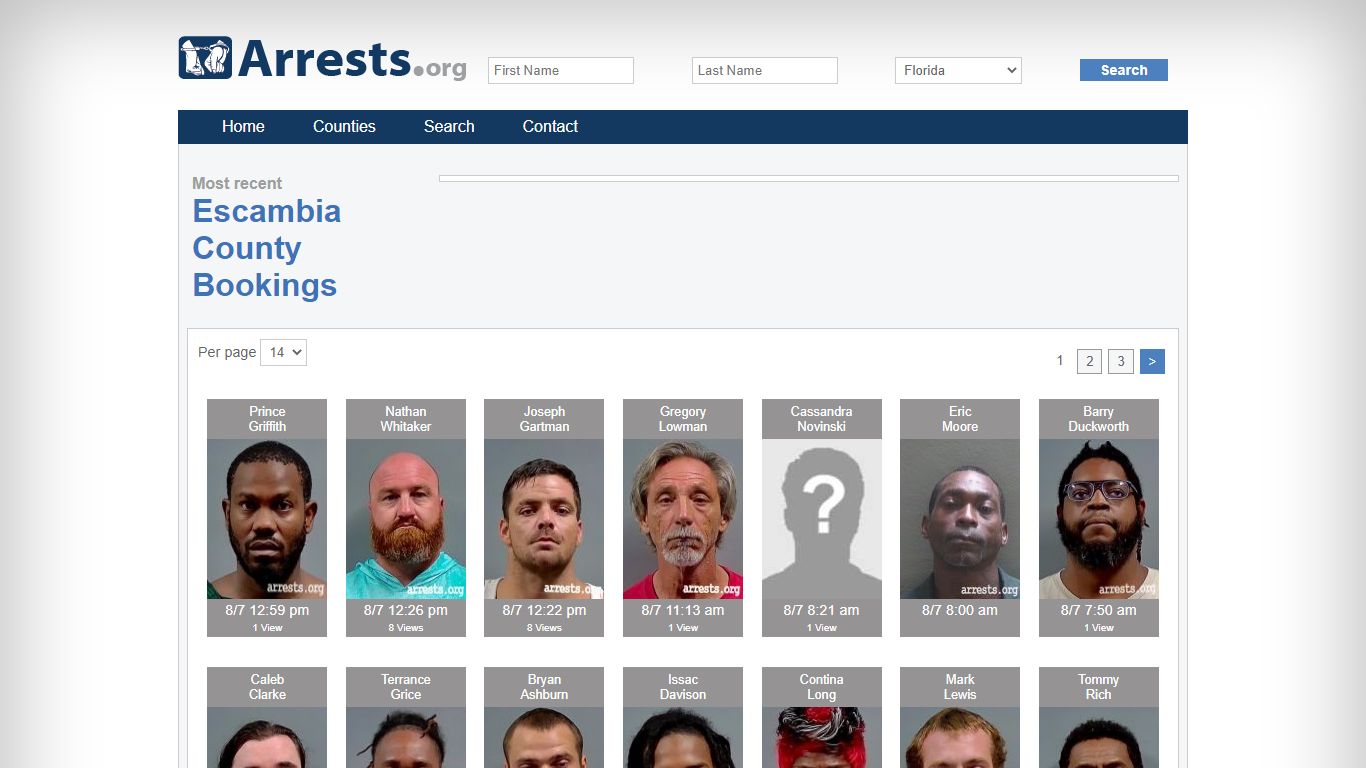 Escambia County Arrests and Inmate Search